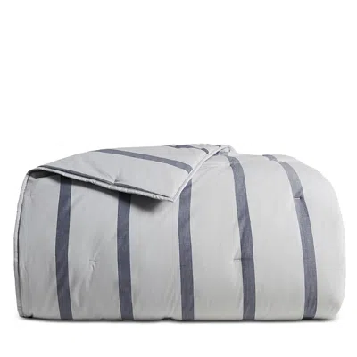 Parachute Field Stripe Cotton Twill Comforter, Full/queen In Gray