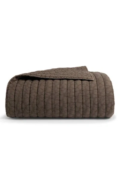 Parachute Garment Dye Channel Quilted Quilt In Brown