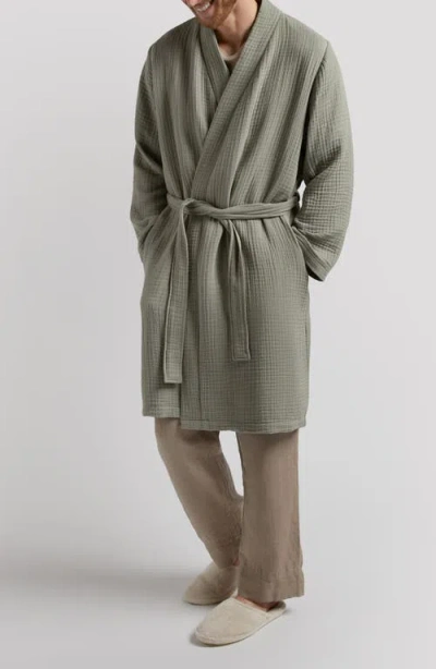 Parachute Gender Inclusive Cloud Cotton Robe In Moss