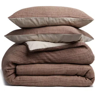 Parachute Honeycomb Duvet & Shams Set In Purple