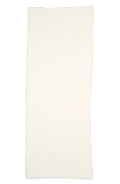 Parachute Kantha Hand Stitched Body Pillow Cover In Cream