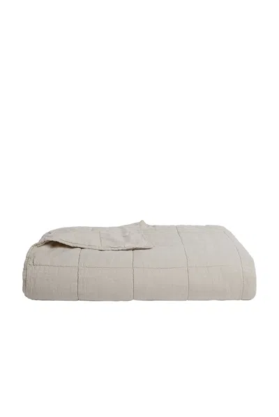 Parachute Linen Box Quilt In Bone