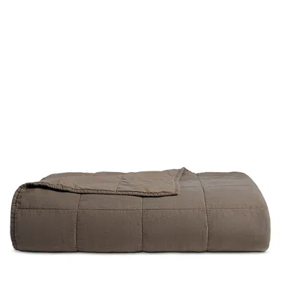 Parachute Linen Box Quilt, Full/queen In Brown