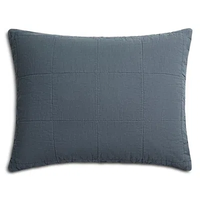 Parachute Linen Box Quilted King Sham, Set Of 2 In Blue