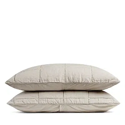 Parachute Linen Box Quilted King Sham, Set Of 2 In Bone