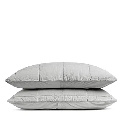 Parachute Linen Box Quilted King Sham, Set Of 2 In Fog