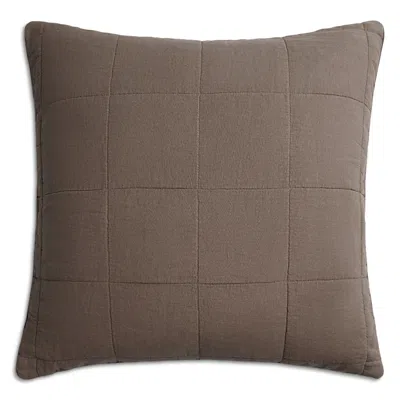 Parachute Linen Box Quilted Sham, Euro In Brown