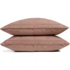 Parachute Linen Box Quilted Sham Set In Brown
