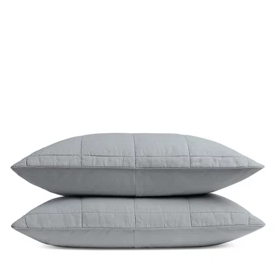 Parachute Linen Box Quilted Sham, Standard, Set Of 2 In Blue