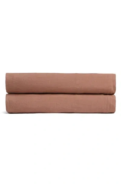 Parachute Linen Fitted Sheet In Brown