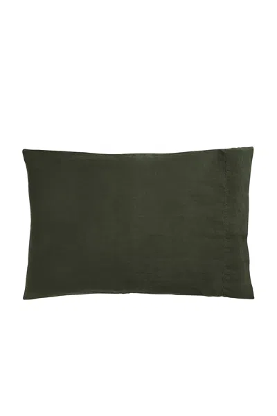 Parachute Linen Pillowcase Set In Evergreen