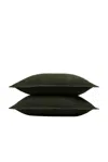 Parachute Linen Sham Set In Evergreen