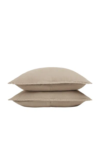 Parachute Linen Sham Set In Toast