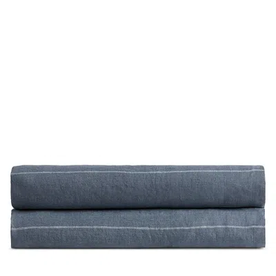 Parachute Linen Stripe Fitted Sheet, Full In Blue