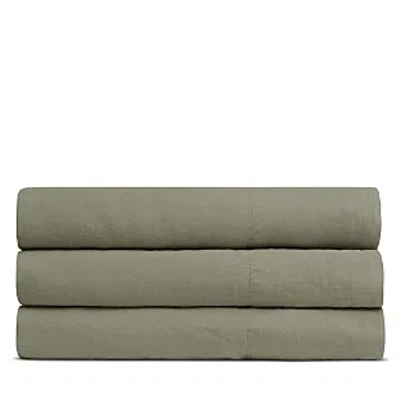Parachute Linen Top Sheet, Full/queen In Moss