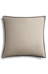 Parachute Linen Whipstitch Pillow Cover In Natural With Soft Black