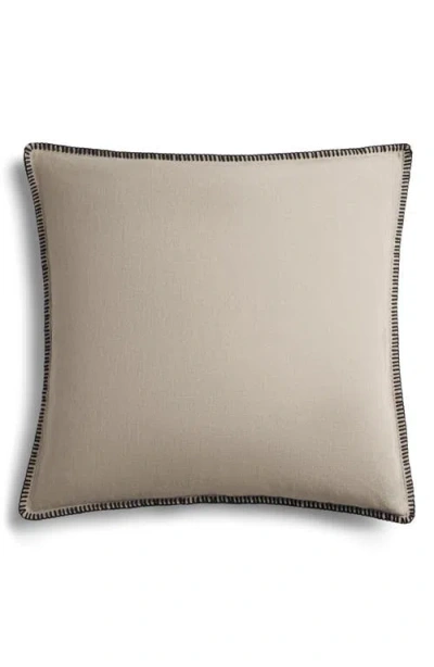 Parachute Linen Whipstitch Pillow Cover In Natural With Soft Black