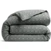 Parachute Modern Check Organic Cotton Jacquard Duvet Cover In Green