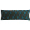 Parachute Modern Check Wool Blend Lumbar Pillow Cover In Blue