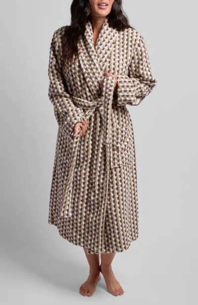 Parachute Mosaic Organic Cotton Robe In Ash And Toast