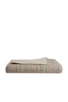 Parachute Organic Two Tone Rib Knit Throw In Natural & Ivory