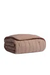 Parachute Organic Cloud Cotton Stripe Toddler Quilt In Neutral