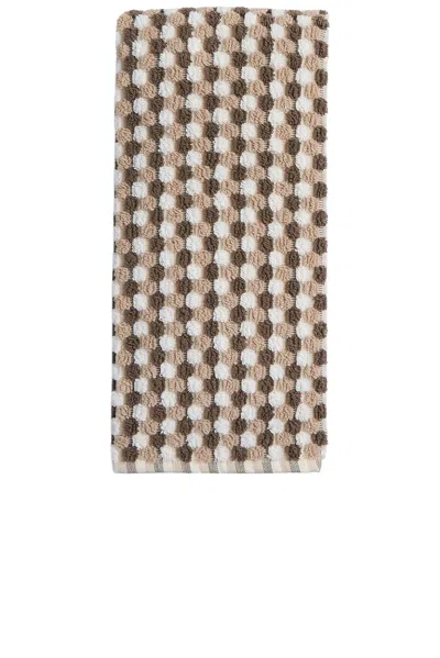 Parachute Organic Mosaic Bath Towel In Ash & Toast
