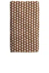 Parachute Organic Mosaic Bath Towel In Ochre & Clay