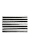 Parachute Organic Resort Stripe Tub Mat In Plaster With Soft Black