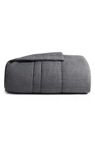 Parachute Patina Linen Quilt In Gray