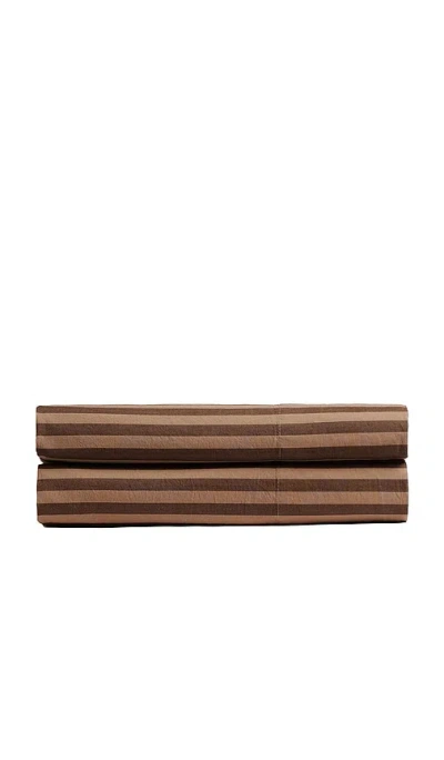 Parachute Percale Fitted Sheet In Brown