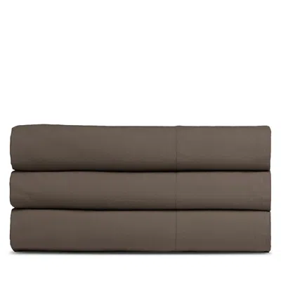 Parachute Percale Flat Sheet, Twin/twin Xl In Brown