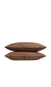 Parachute Percale Pillowcase Set In Brown