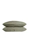Parachute Percale Pillowcase Set In Moss