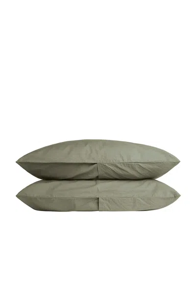 Parachute Percale Pillowcase Set In Moss
