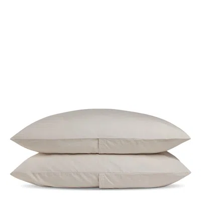 Parachute Percale Side Open Standard Pillowcase, Pair In Brown