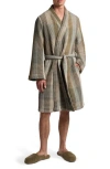 Parachute Plaid Organic Cotton Waffle Weave Robe