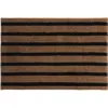 Parachute Resort Stripe Organic Cotton Bath Mat In Camel With Soft Black