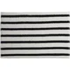 Parachute Resort Stripe Organic Cotton Bath Mat In Plaster With Soft Black