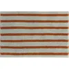 Parachute Resort Stripe Organic Cotton Bath Mat In Sage With Russet