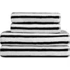Parachute Resort Stripe Organic Cotton Towel In Plaster With Soft Blackdnu