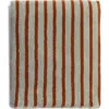 Parachute Resort Stripe Organic Cotton Towel In Sage With Russet