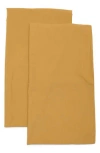 Parachute Set Of 2 Brushed Cotton Pillowcases In Brown