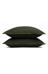 Parachute Set Of 2 Brushed Cotton Shams In Evergreen