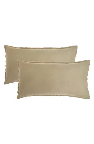 Parachute Set Of 2 Linen Shams In Brown