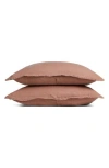 Parachute Set Of 2 Linen Shams In Brown