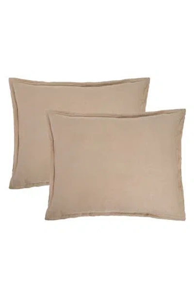 Parachute Set Of 2 Linen Shams In Brown