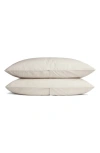 Parachute Set Of 2 Percale Pillowcases In Bone