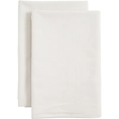 Parachute Set Of 2 Side Open Percale Cotton Pillowcases In White