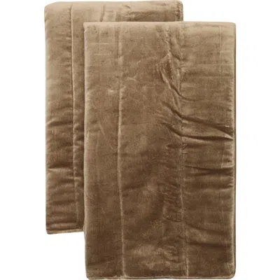 Parachute Set Of 2 Velvet Shams In Brown